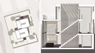 Realisierungswettbewerb Bauen am Phoenixsee, Lageplan und Schnitt