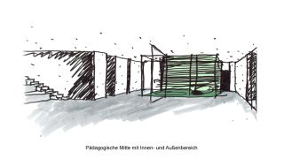 Realisierungswettbewerb Gesamtschule Münster-Ost, pädagogische Mitte, Innen- und Außenbereich